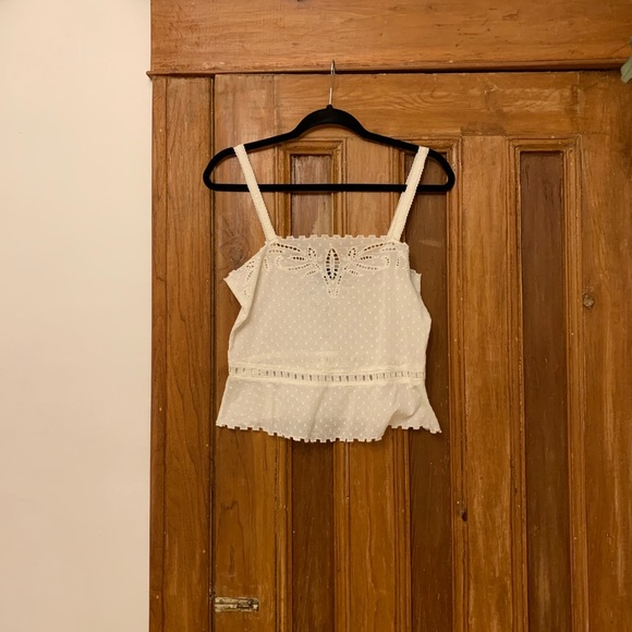 THE KOOPLES Broderie Anglaise Embroidered Tank Top - Picture 2 of 6